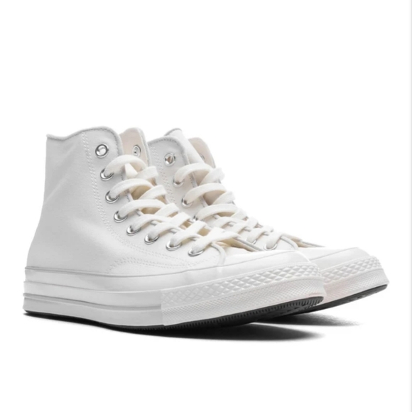 Leather Converse All Star High-Top in Crisp White